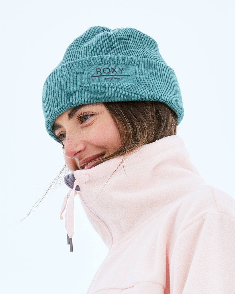 Women Roxy® Folker Rib Knit Beanie Deep Green | ULDV-07235