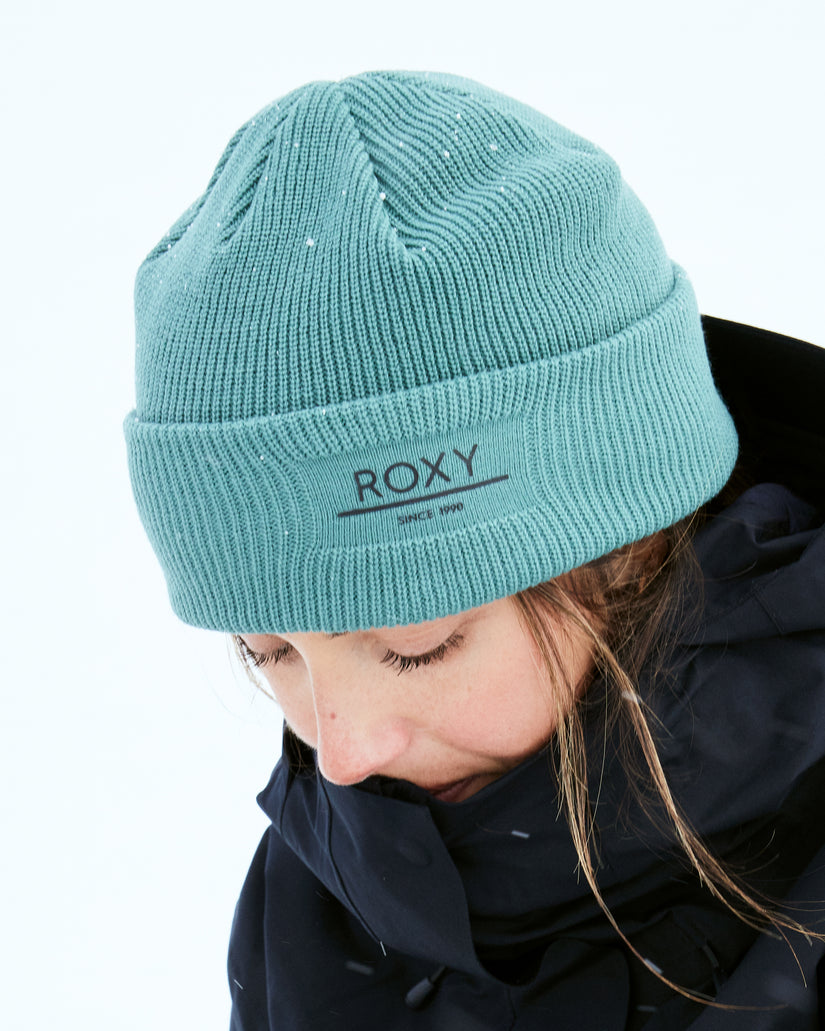 Women Roxy® Folker Rib Knit Beanie Deep Green | ULDV-07235