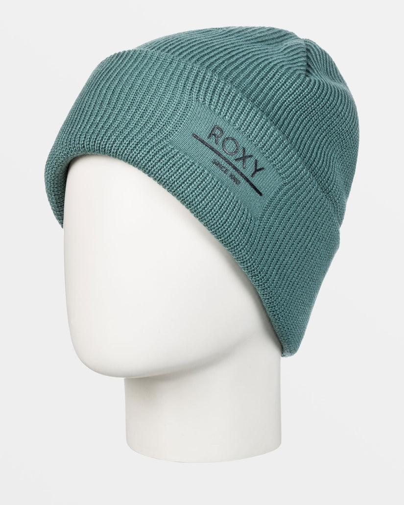 Women Roxy® Folker Rib Knit Beanie Deep Green | ULDV-07235