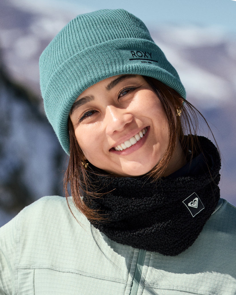 Women Roxy® Folker Rib Knit Beanie Deep Green | ULDV-07235