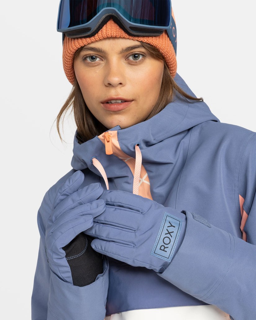 Women Roxy® Freshfield Insulated Gloves Snow Gloves Blue | FLMU-21490