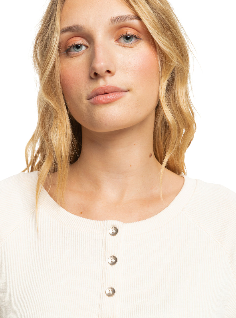 Women Roxy® Girl Next Door Long Sleeve Tops White | XMUK-79846