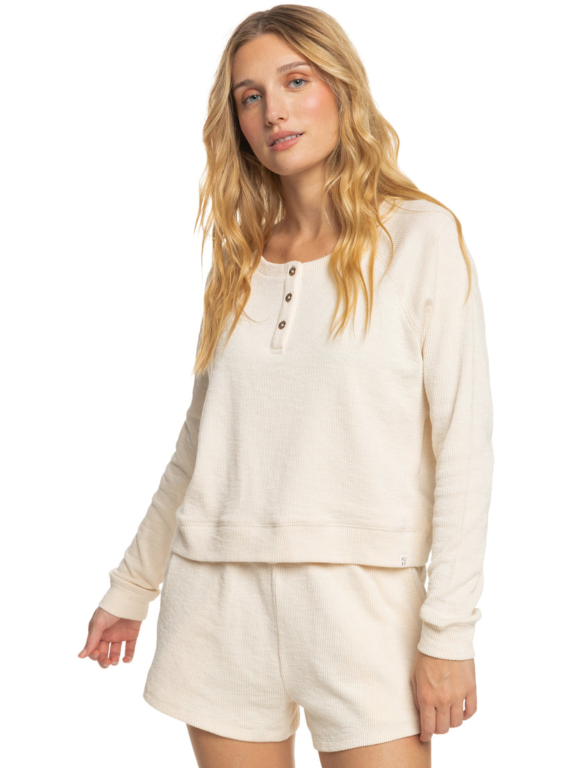 Women Roxy® Girl Next Door Long Sleeve Tops White | XMUK-79846