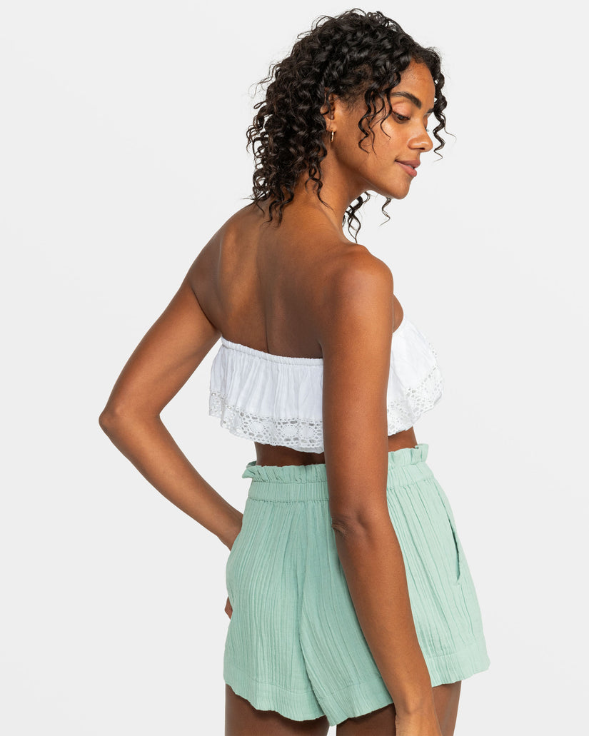 Women Roxy® Golden Tropic Vibe Tube Tops White | WHOF-02843