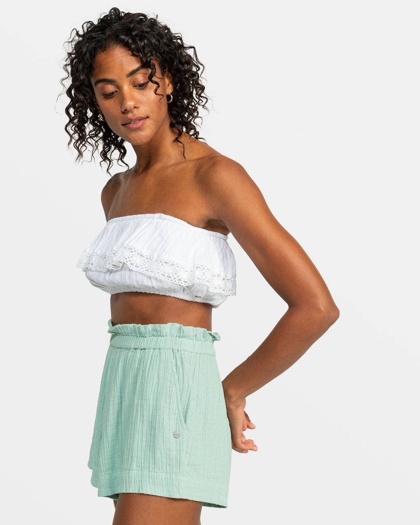 Women Roxy® Golden Tropic Vibe Tube Tops White | WHOF-02843