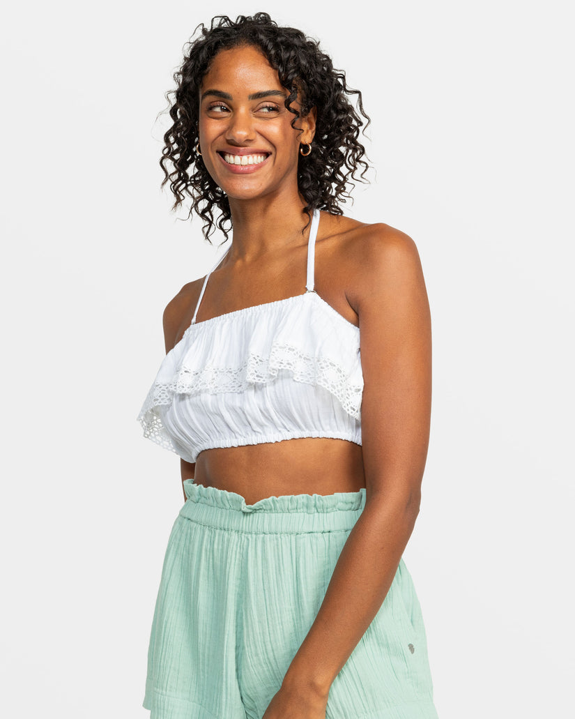 Women Roxy® Golden Tropic Vibe Tube Tops White | WHOF-02843