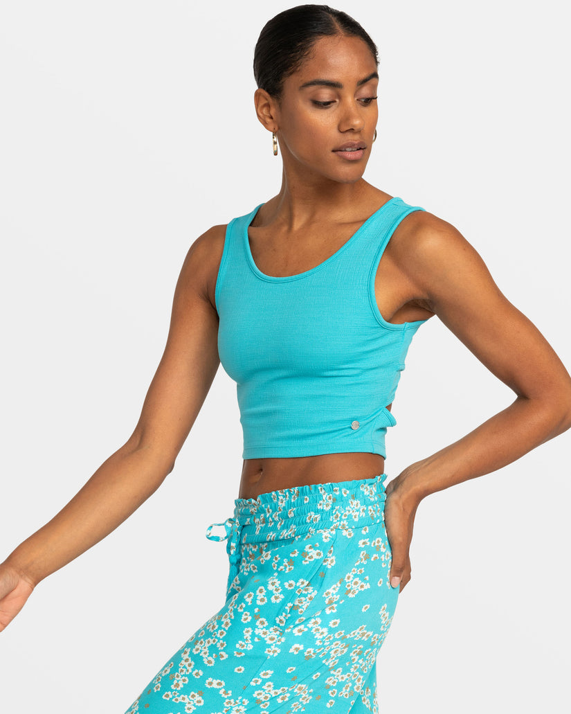 Women Roxy® Good Keepsake Crop Tops Blue | FWXP-27659