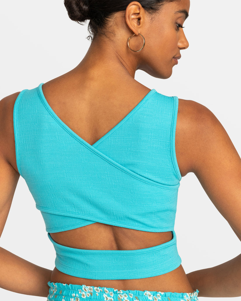Women Roxy® Good Keepsake Crop Tops Blue | FWXP-27659