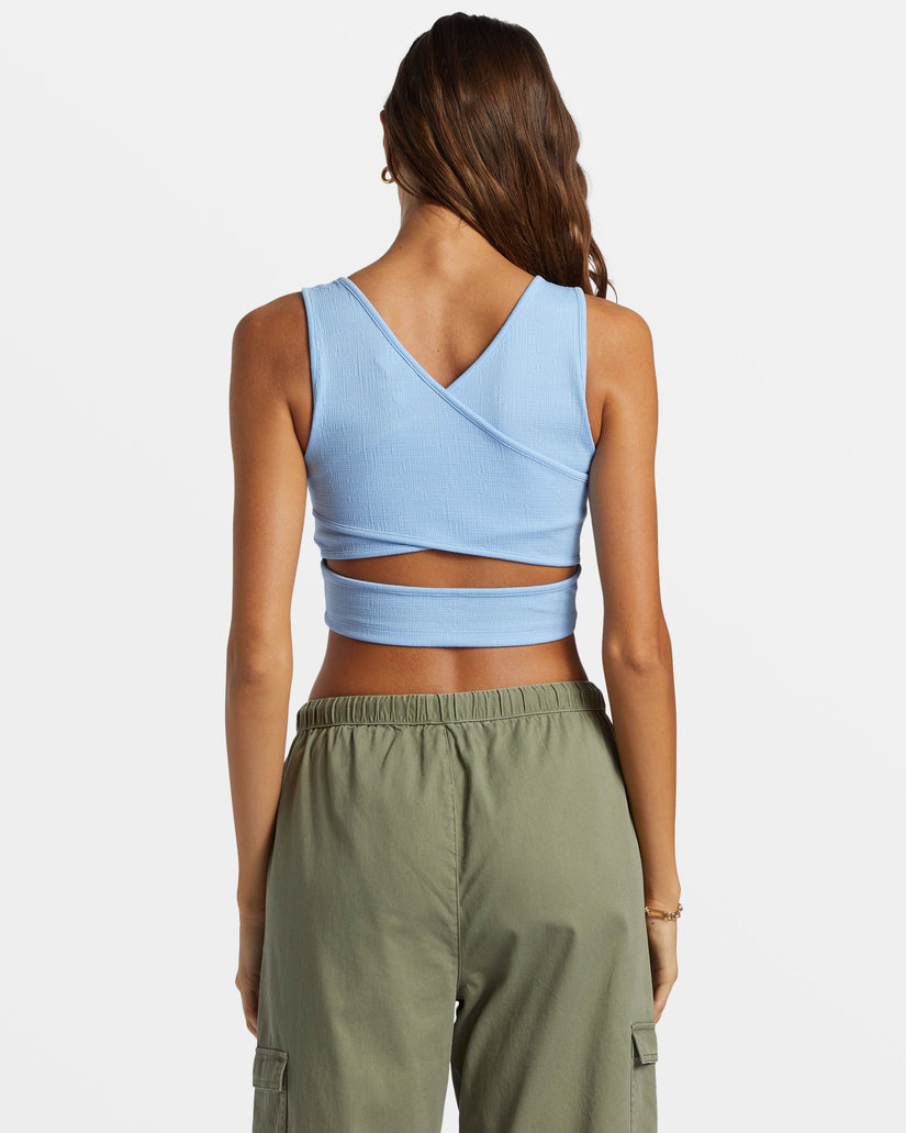 Women Roxy® Good Keepsake Crop Tops Blue | NLCM-82953