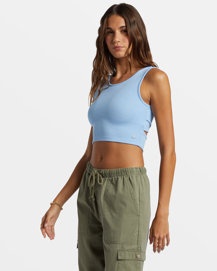 Women Roxy® Good Keepsake Crop Tops Blue | NLCM-82953
