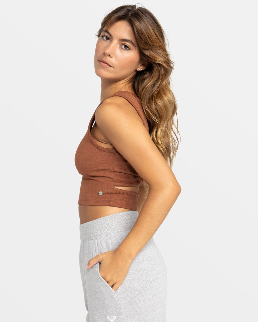 Women Roxy® Good Keepsake Crop Tops Brown | TGYV-20963