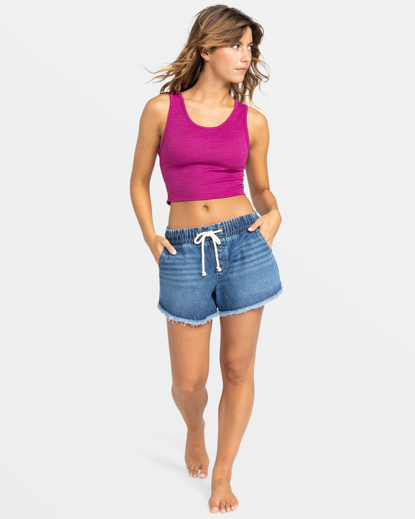 Women Roxy® Good Keepsake Crop Tops Fuchsia | HWYJ-81350