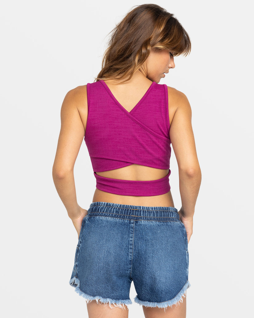Women Roxy® Good Keepsake Crop Tops Fuchsia | CBJZ-73560