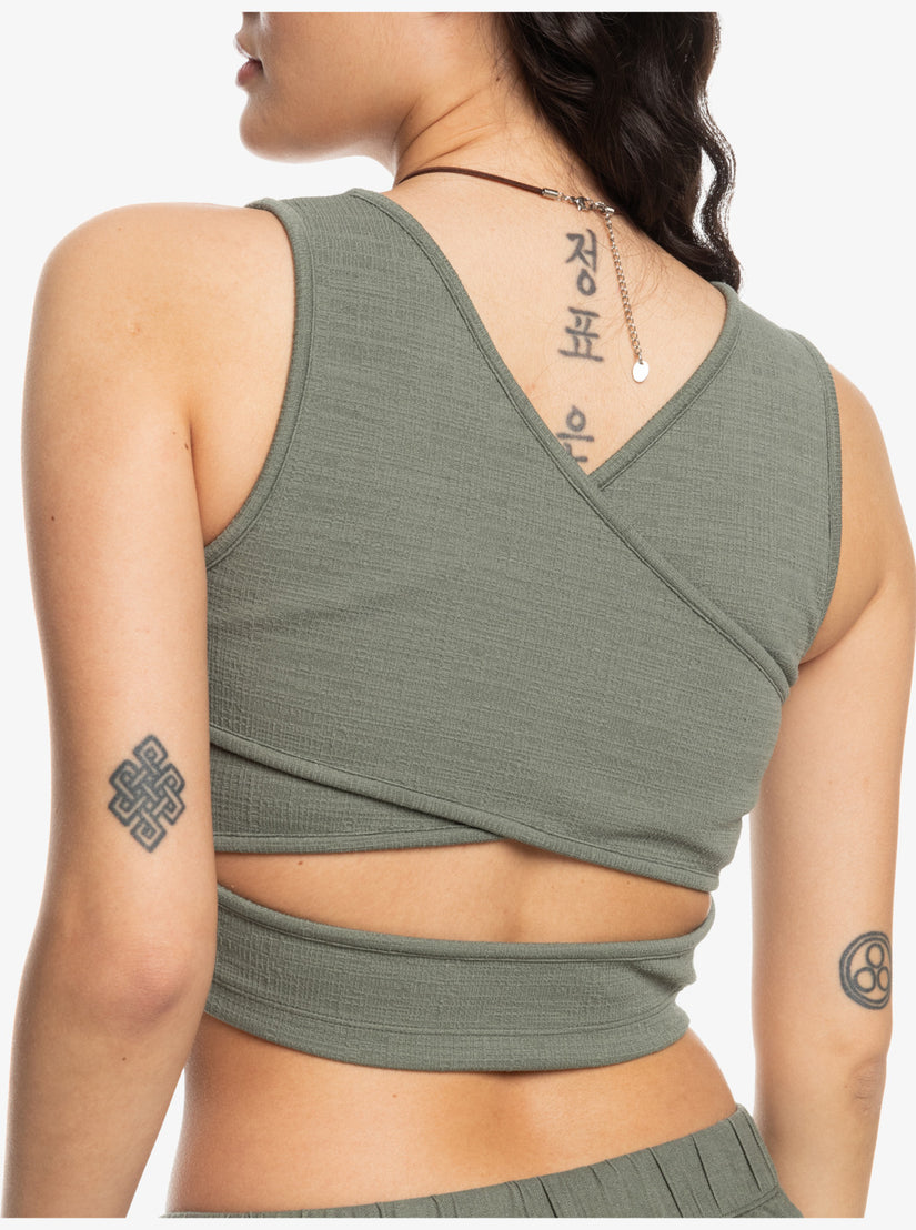 Women Roxy® Good Keepsake Crop Tops Green | RKZY-31584
