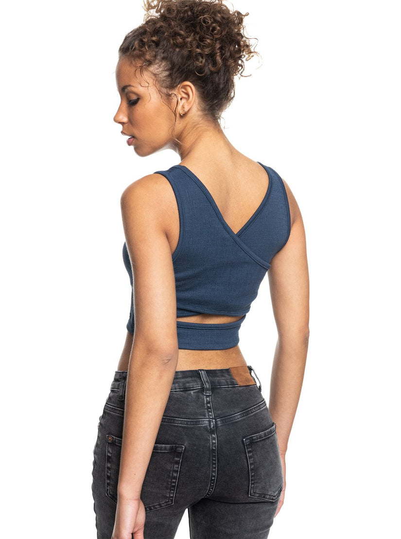 Women Roxy® Good Keepsake Crop Tops Indigo | NUGW-94617