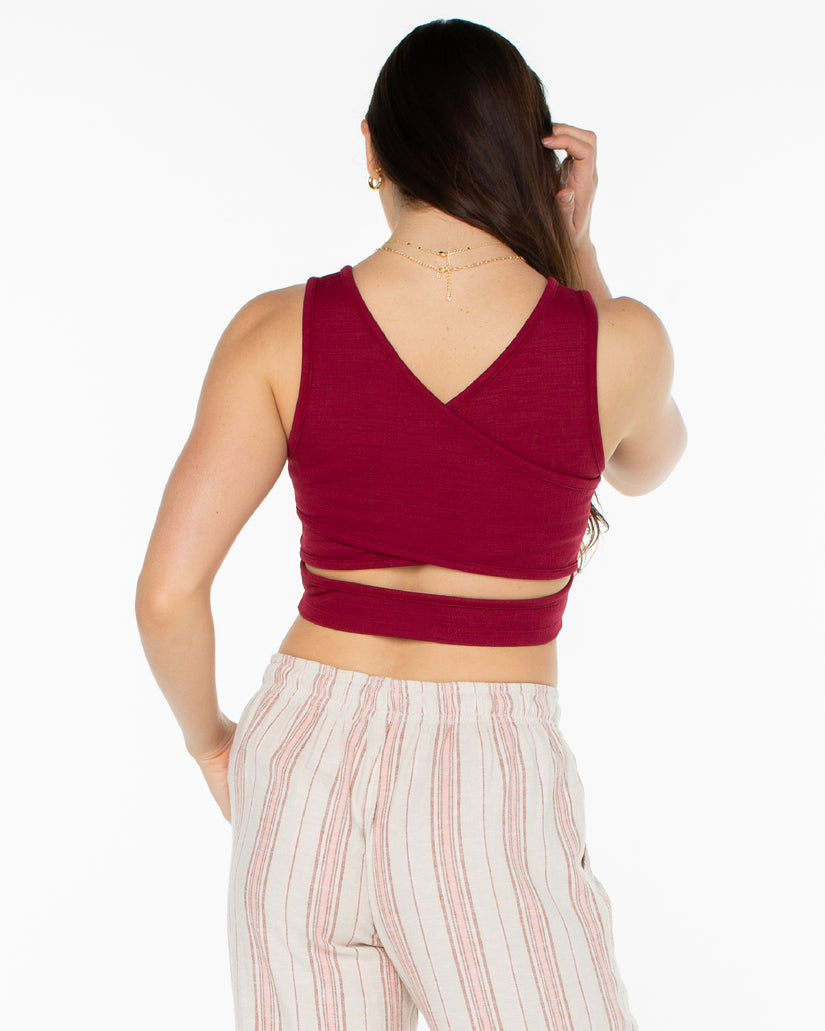 Women Roxy® Good Keepsake Crop Tops Red | UTMS-52130