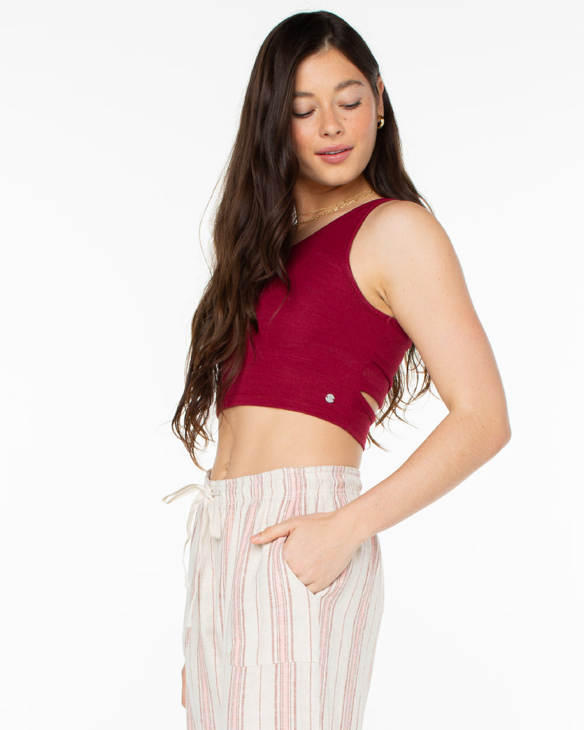 Women Roxy® Good Keepsake Crop Tops Red | UTMS-52130