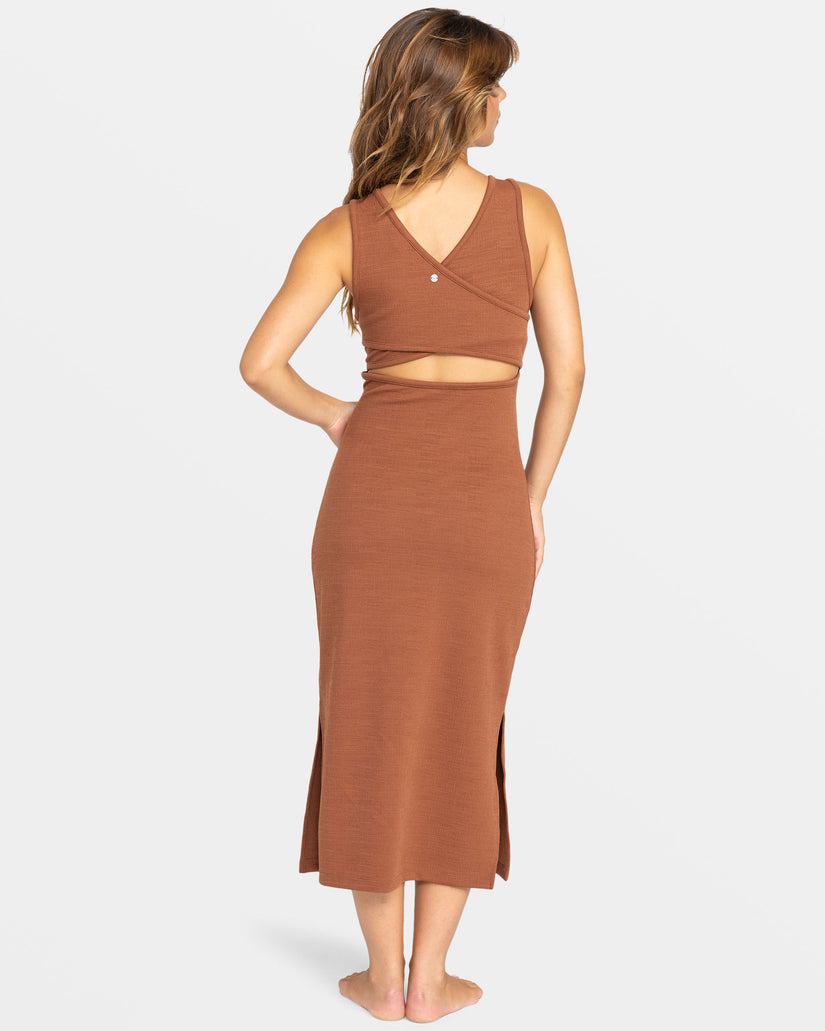 Women Roxy® Good Keepsake Midi Dress Brown | IOHR-46507