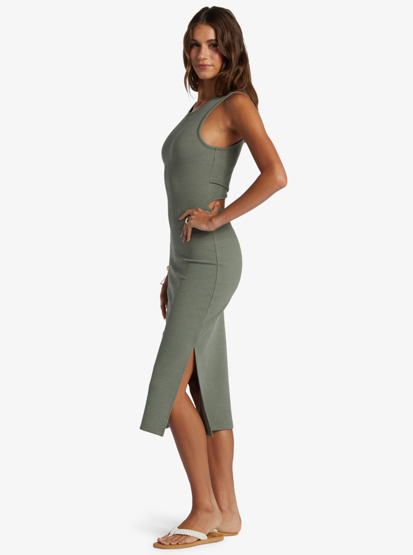 Women Roxy® Good Keepsake Midi Dress Green | WODG-13469
