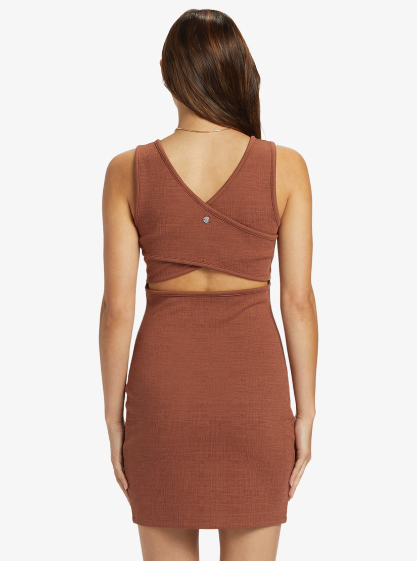 Women Roxy® Good Keepsake Strappy Mini Dress Brown | DVQU-72354