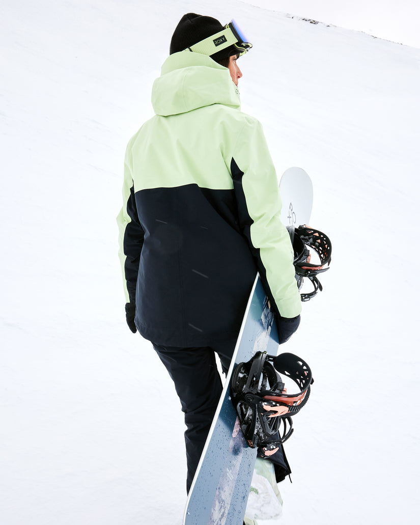 Women Roxy® Gore-Tex Stretch Purelines Snowboard Jackets Green | ZFIU-80249