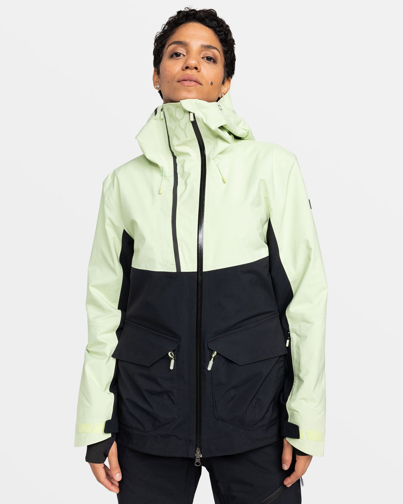 Women Roxy® Gore-Tex Stretch Purelines Snowboard Jackets Green | ZFIU-80249
