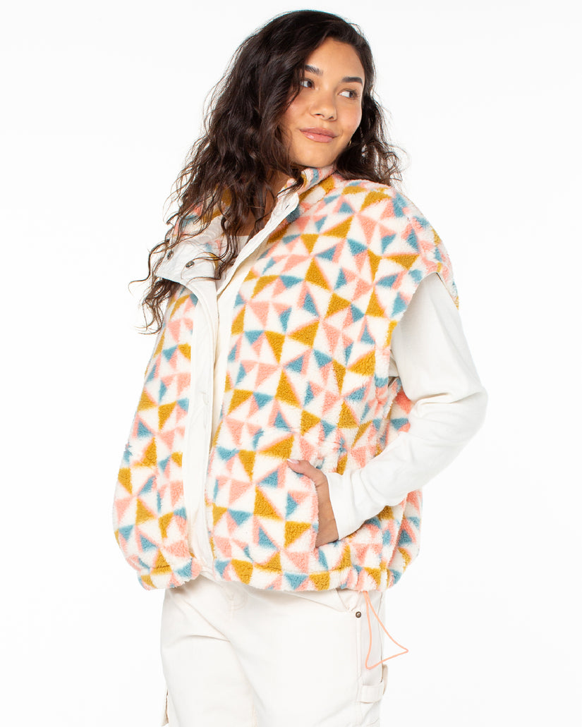 Women Roxy® Great Divide Vest Flower | LZHS-10398