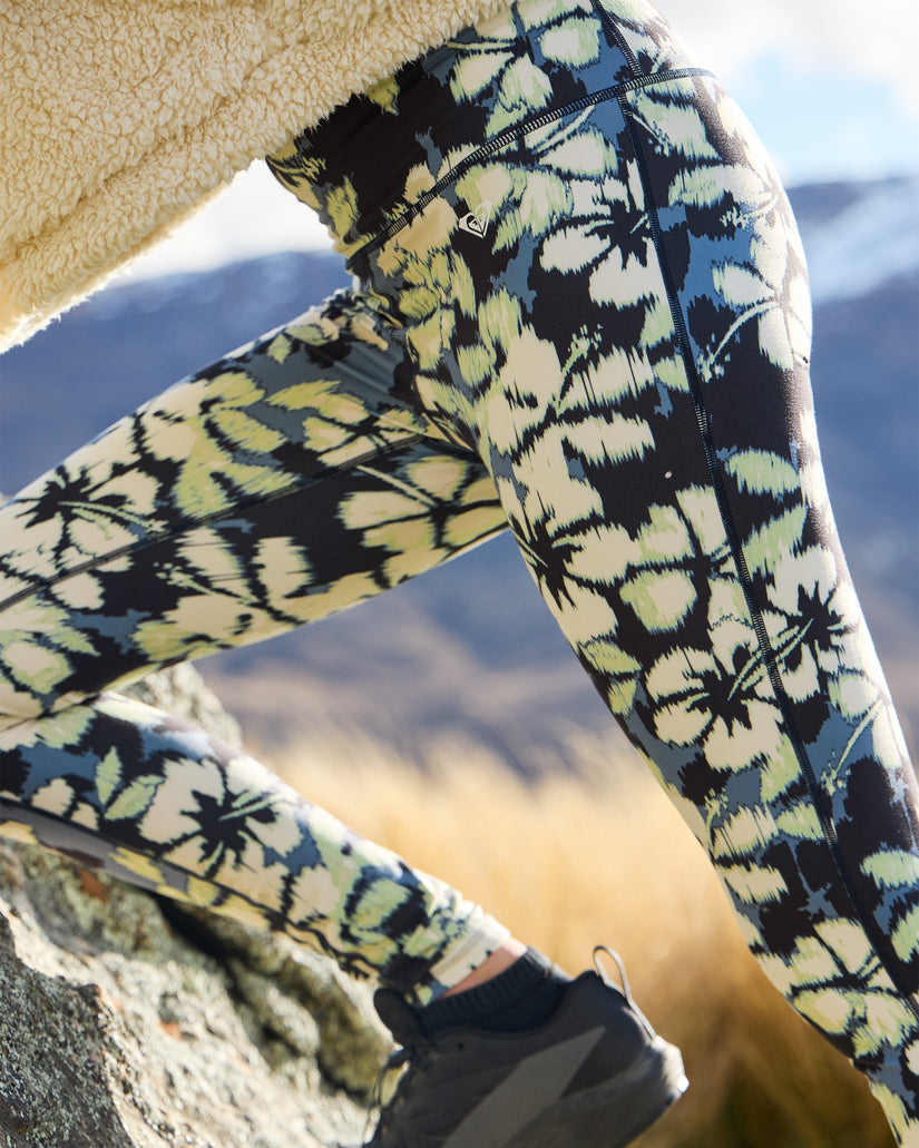 Women Roxy® Heart Into It Ankle Sport Leggings Green | DMCT-49708