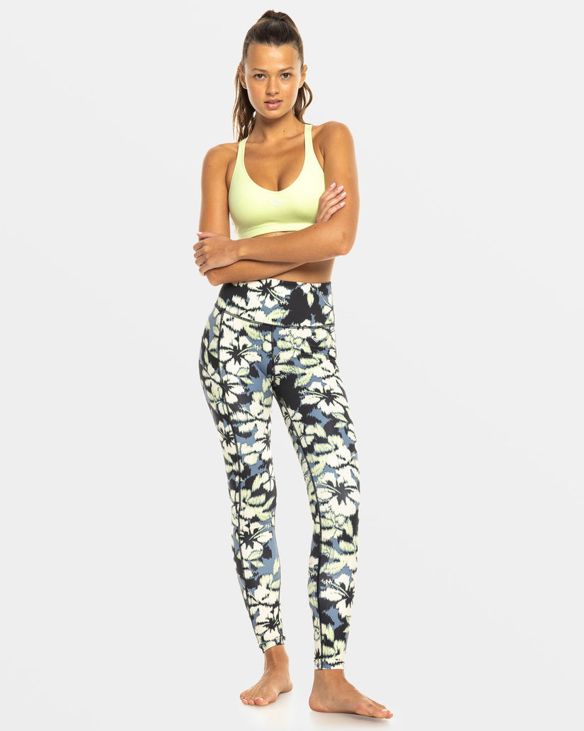 Women Roxy® Heart Into It Ankle Sport Leggings Green | DMCT-49708