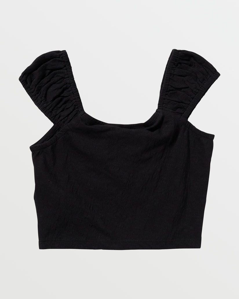 Women Roxy® Hibiscus Honey Crop Tops Black | UFYT-23689