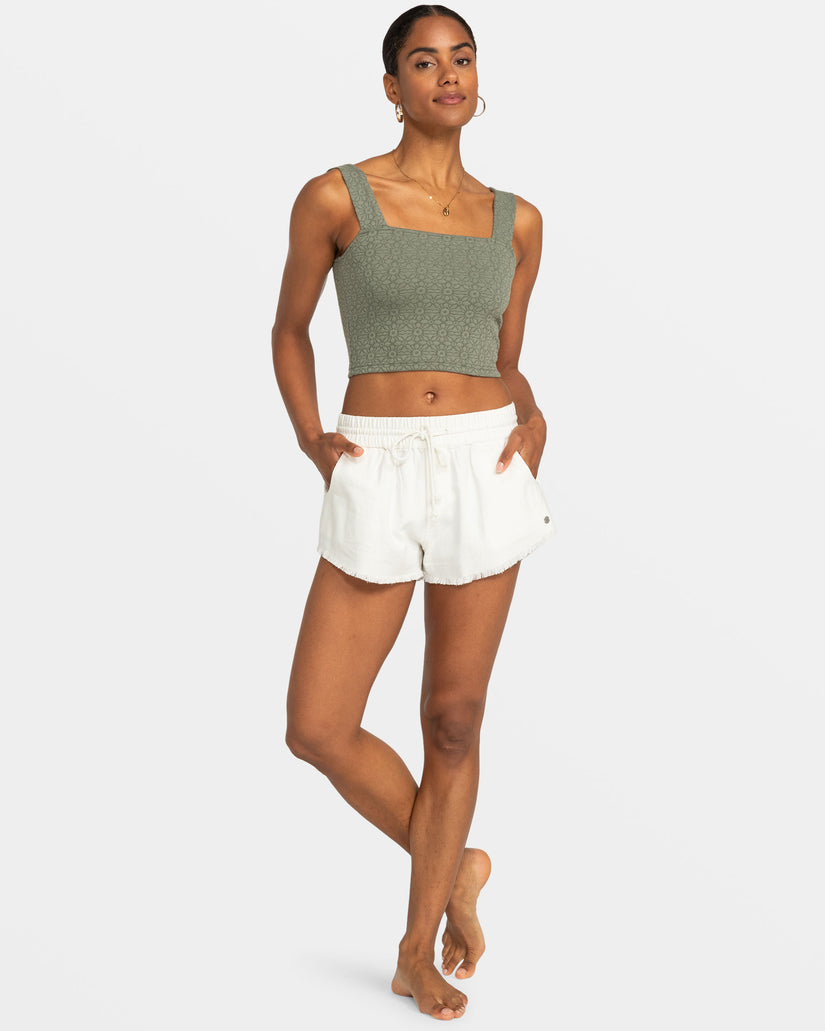 Women Roxy® Hibiscus Roja Fitted Tank Top Green | SODL-29305