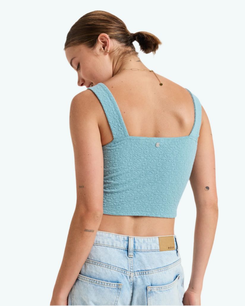 Women Roxy® Hibiscus Roja Fitted Tank Top Blue | HKWN-27461