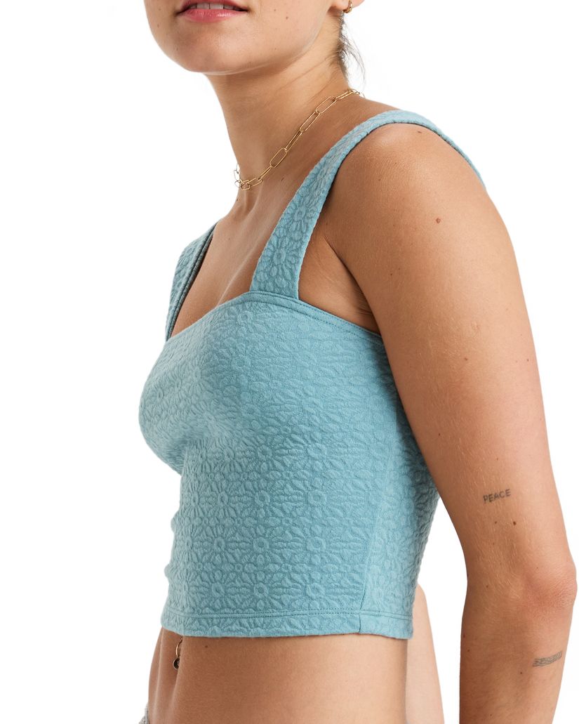 Women Roxy® Hibiscus Roja Fitted Tank Top Blue | HKWN-27461