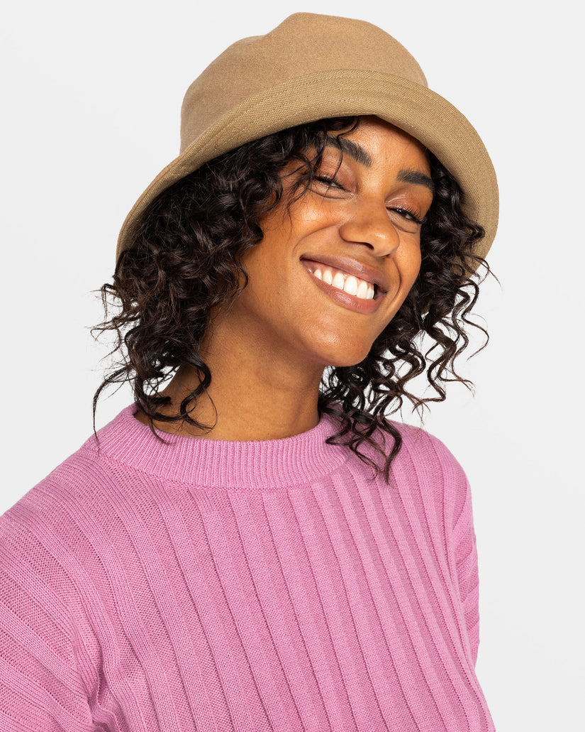 Women Roxy® High Dance Morning Felt Bucket Hats Brown | QTCA-43250