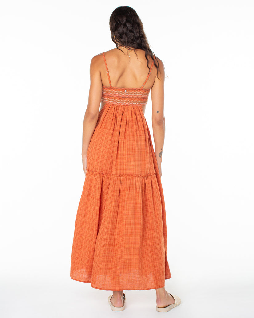 Women Roxy® Hot Tropics Flowy Maxi Dress Orange | KTJL-16052