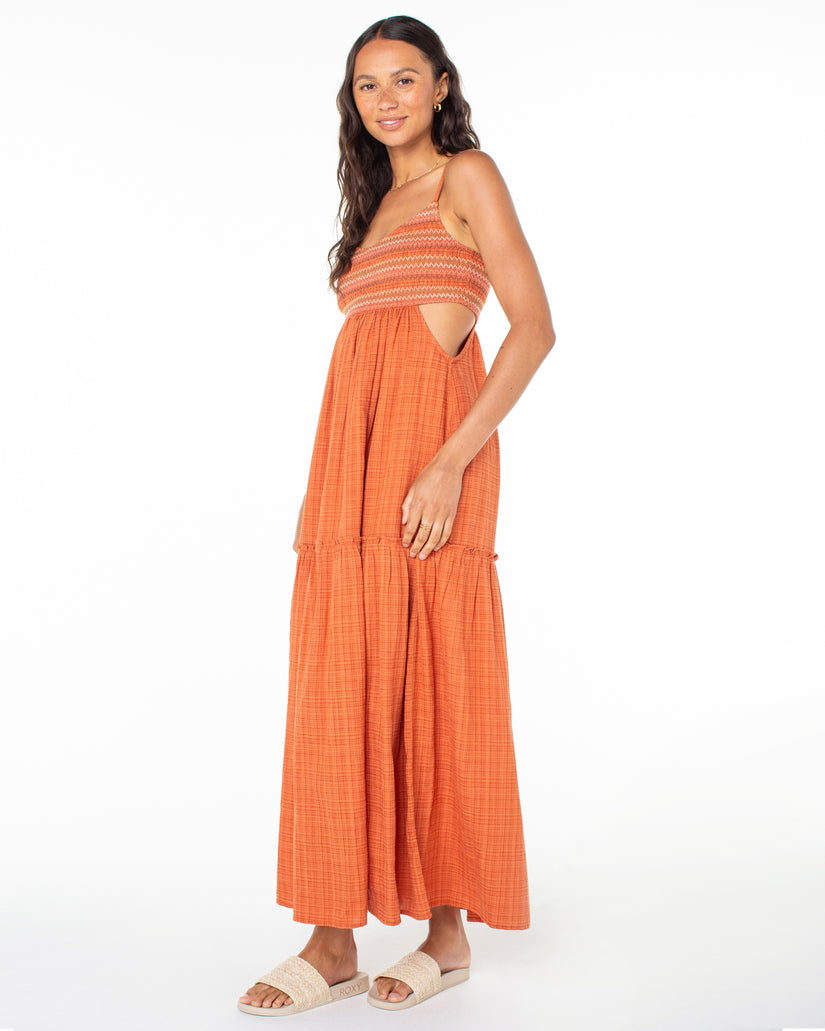 Women Roxy® Hot Tropics Flowy Maxi Dress Orange | KTJL-16052