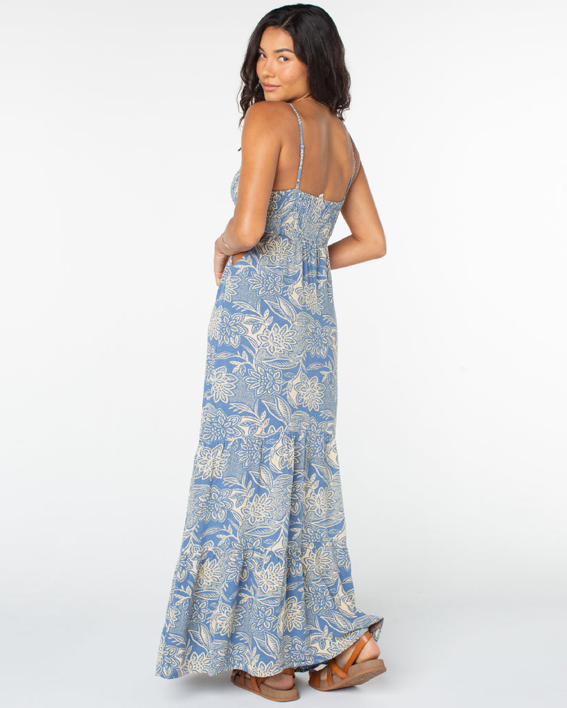 Women Roxy® Hot Tropics Maxi Dress Blue | SVZH-94763