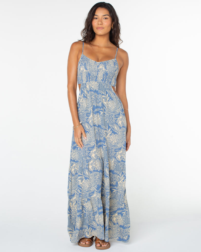 Women Roxy® Hot Tropics Maxi Dress Blue | SVZH-94763