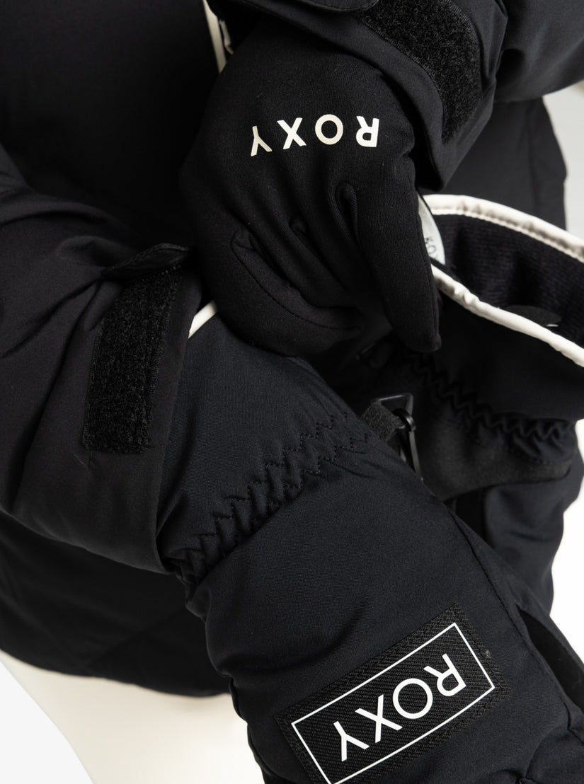 Women Roxy® Hydrosmart Snow Gloves Black | CVHB-82476