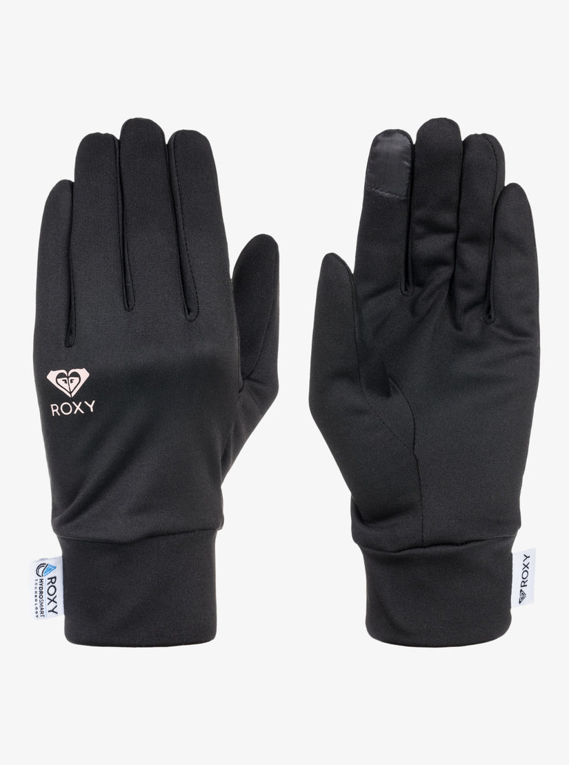 Women Roxy® Hydrosmart Snow Gloves Black | CVHB-82476