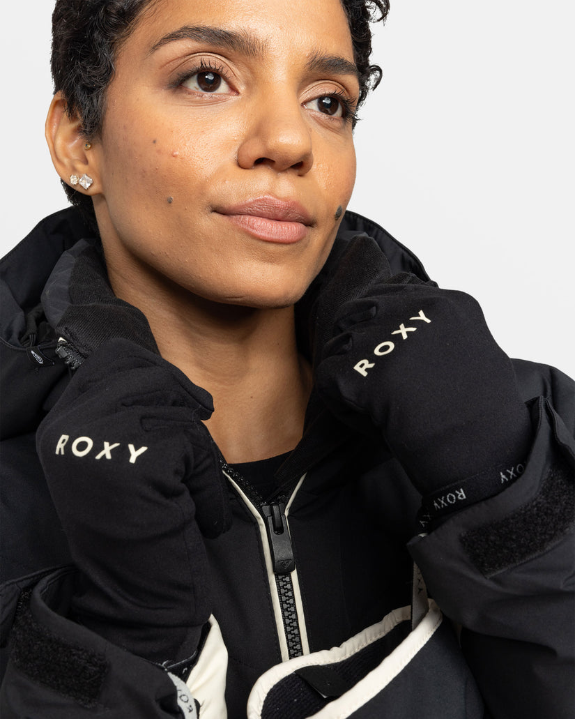 Women Roxy® Hydrosmart Snow Gloves Black | CVHB-82476