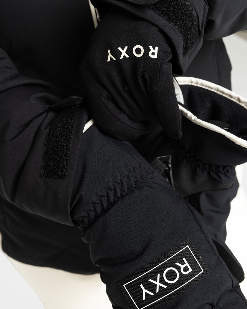 Women Roxy® Hydrosmart Snow Gloves Black | CVHB-82476