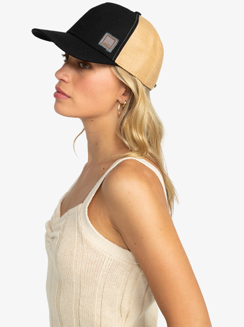 Women Roxy® Incognito Trucker Hats Black | VDTL-67103