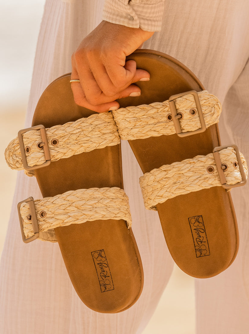 Women Roxy® Into Summer Slide Sandals Beige | OTMH-83069