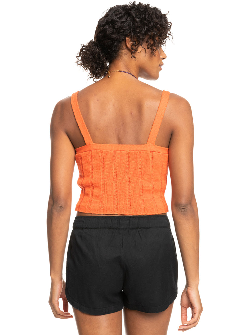 Women Roxy® Island Beauty Knitted Tank Top Orange | FDKB-65837