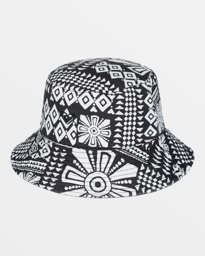 Women Roxy® Jasmine Paradise Reversible Bucket Hats Black | QZVW-25970