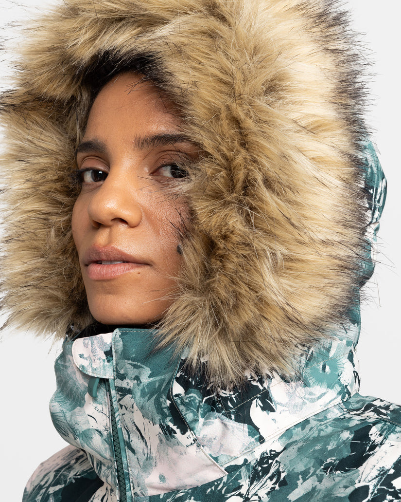 Women Roxy® Jet Ski Snowboard Jackets Green | XQUB-36198