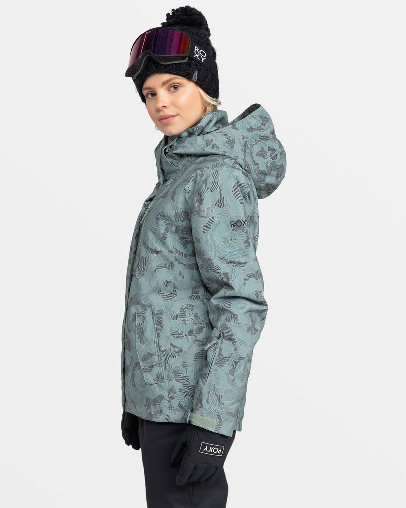 Women Roxy® Jetty Snowboard Jackets Green | HQIA-06315