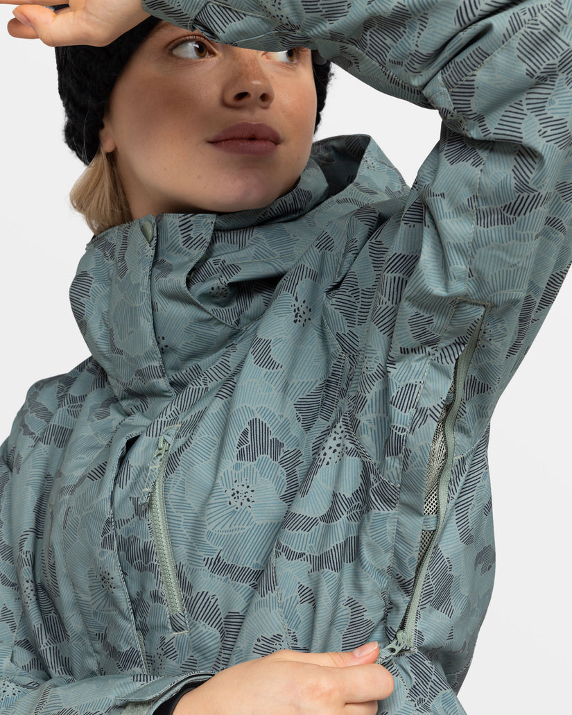 Women Roxy® Jetty Snowboard Jackets Green | HQIA-06315