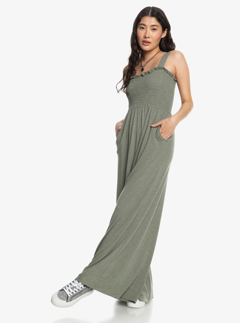 Women Roxy® Just Passing By Jumpsuit Green | YVBZ-71269
